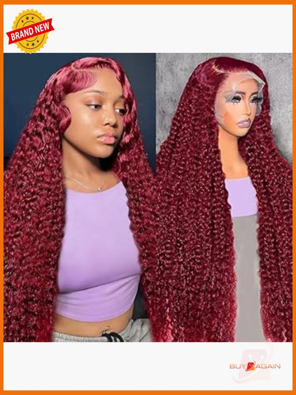 30 Inch Deep Wave Lace Front Wig 200% Density HD Lace Glueless Full Head